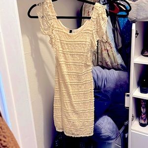 Forever 21 cream colored lace dress